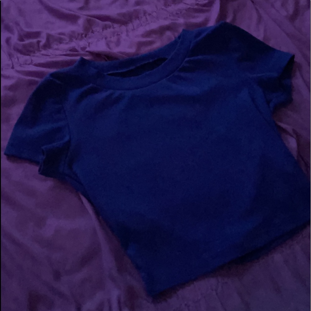 Blue crop top